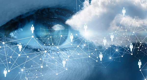 Header_SPSTagung_AdobeStock | © AdobeStock.natali_mis Auge blickt auf ein Netzwerk und eine Wolke. | © AdobeStock.natali_mis