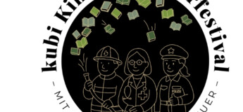 Logo des kubi Kinderliteraturfestival mit bunten, verspielten Schriftzügen.