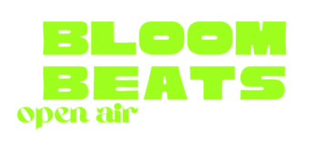 Schriftzug des Events in Neon-Gelb