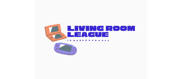 Ein Gameboy, Controller neben einem blauen Schriftzug mit einem weißen Hintergrund.