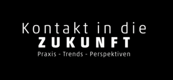 Weißer Schriftzug mit schwarzem Hintergrund