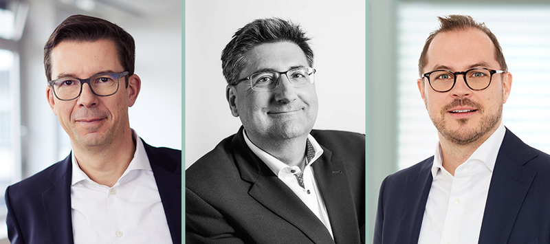 Kollage der Diskutanten Lars Richter, Franz Schäffler und Martin Hörmann, beim 15. Internationalen Symposium Restrukturierung an der FH Kufstein Tirol