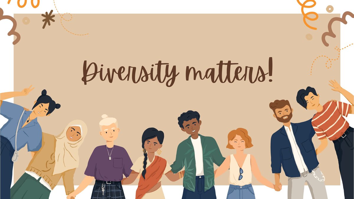 Diversity Matters Sujet | © FH Kufstein Tirol Personen als Zeichnung mit verschiedenen Wurzeln | © FH Kufstein Tirol