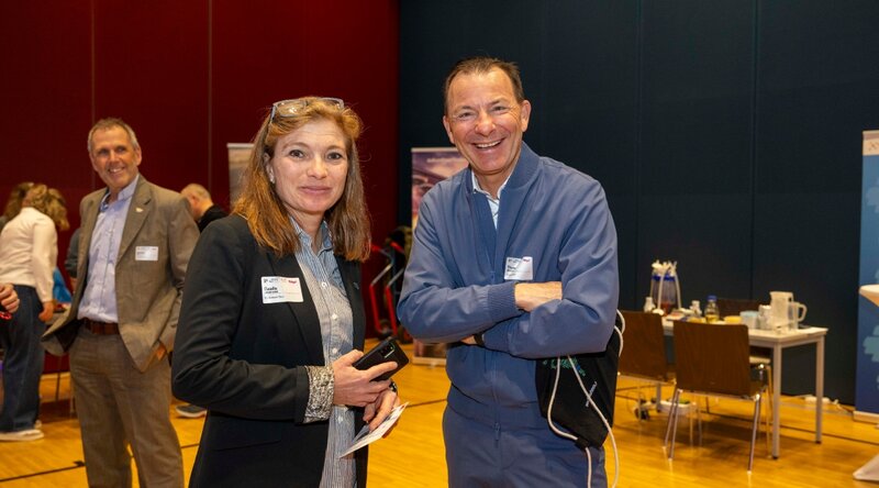 Claudia Van der Vorst und Thomas Madritsch zu Besuch auf der Girls! TECH UP Day.  | © OVE