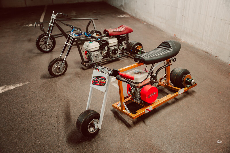 Drei Motorräder der Tiny Torquer von oben gesehen.  | © Alexander Wohlfart 