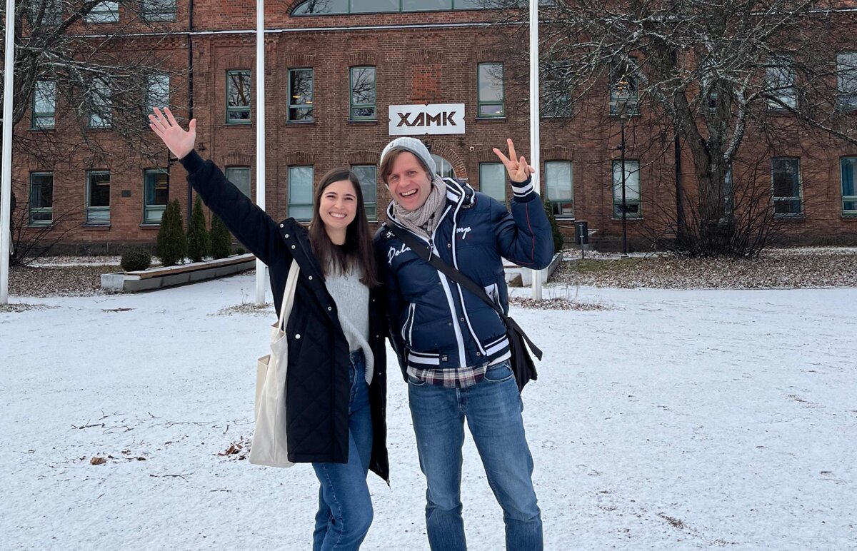 daniel-melanie-international-week-finnland Daniel und Melanie bei der International Week in Finnland.