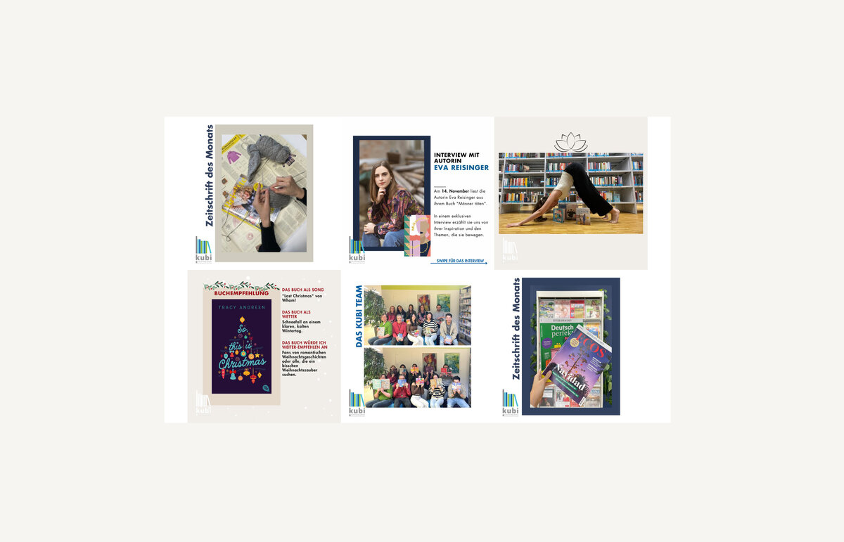 Kollage über Inhalte Thema des Monats