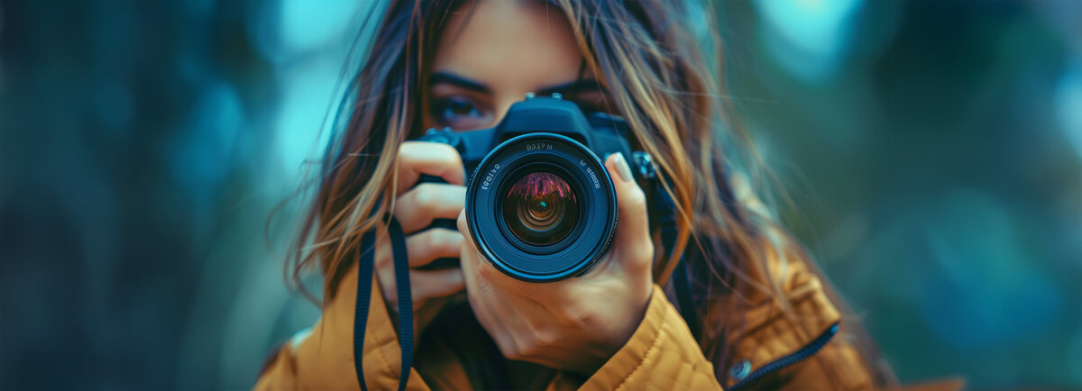 AdobeSock Bild - Frau mit Kamera - Header Lehrgang Content-Marketing Manager-in Tourism - Hospitality | © AdobeStock.Denis AdobeSock Bild, Frau mit Kamera, Header Lehrgang Content-Marketing Manager-in Tourism - Hospitality | © AdobeStock.Denis
