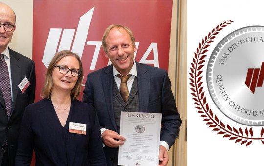 Dr. Derik Evertz, Eva Ringelspacher vom erweiterten Vorstand der TMA Deutschland und Prof. (FH) Dr. Markus W. Exler