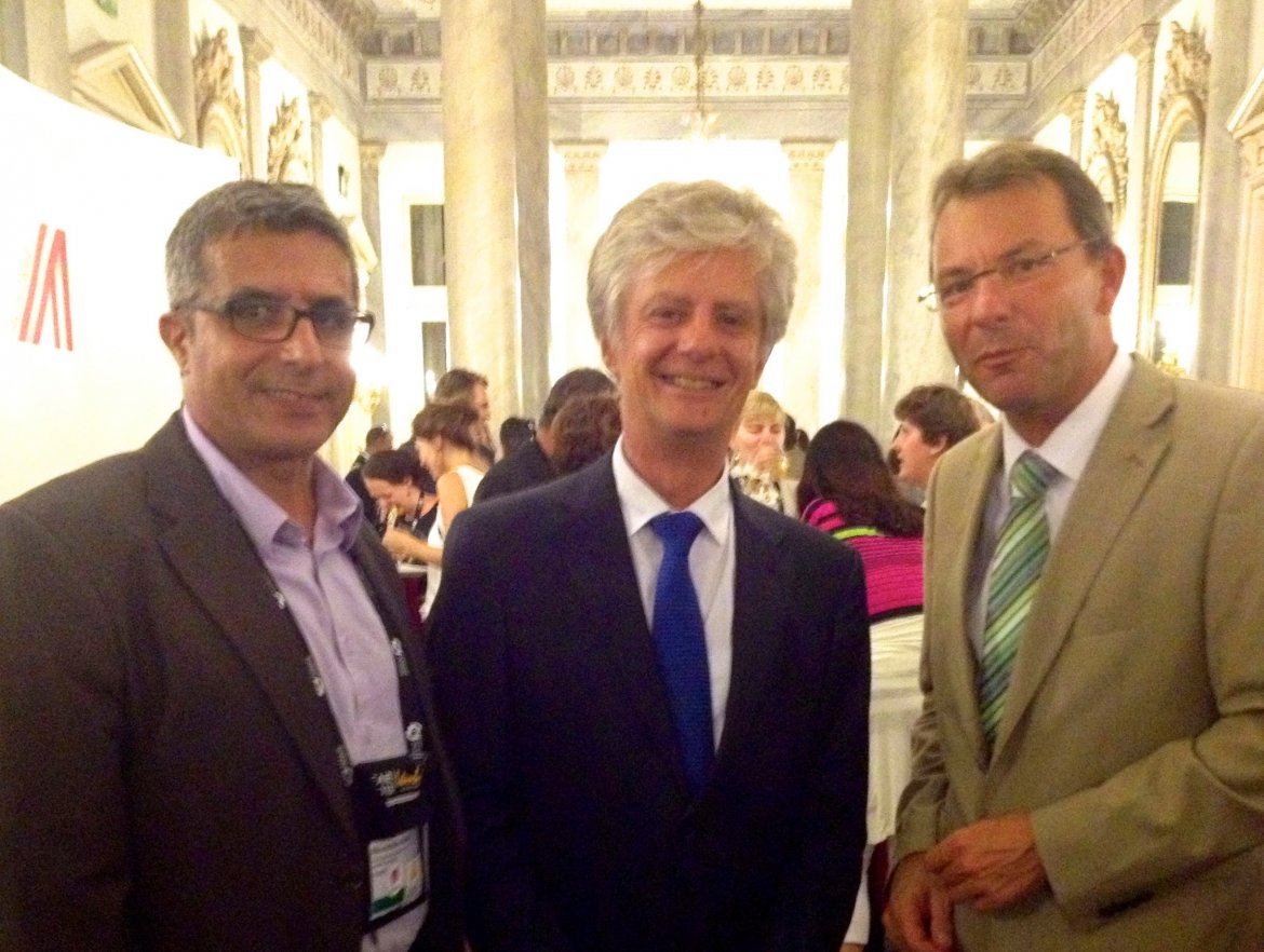 (v.r.) Prof. (FH) Dr. Thomas Madritsch mit Botschafter Dr. Klaus Wölfer und Mag. Noureddine Rafili (extra aus Ankara angereist)
