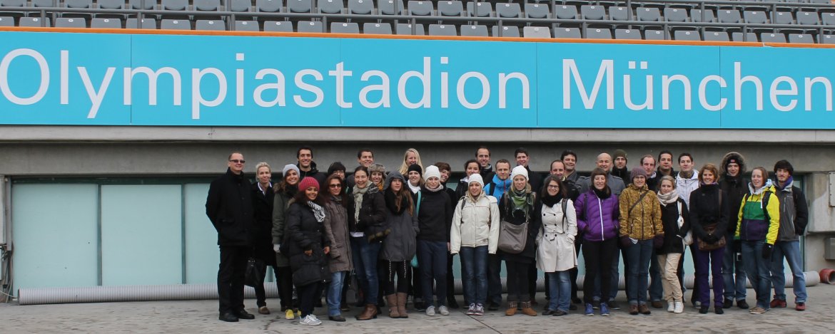 Der Masterstudiengang Sport-, Kultur- & Veranstaltungsmanagement auf Exkursion in München.