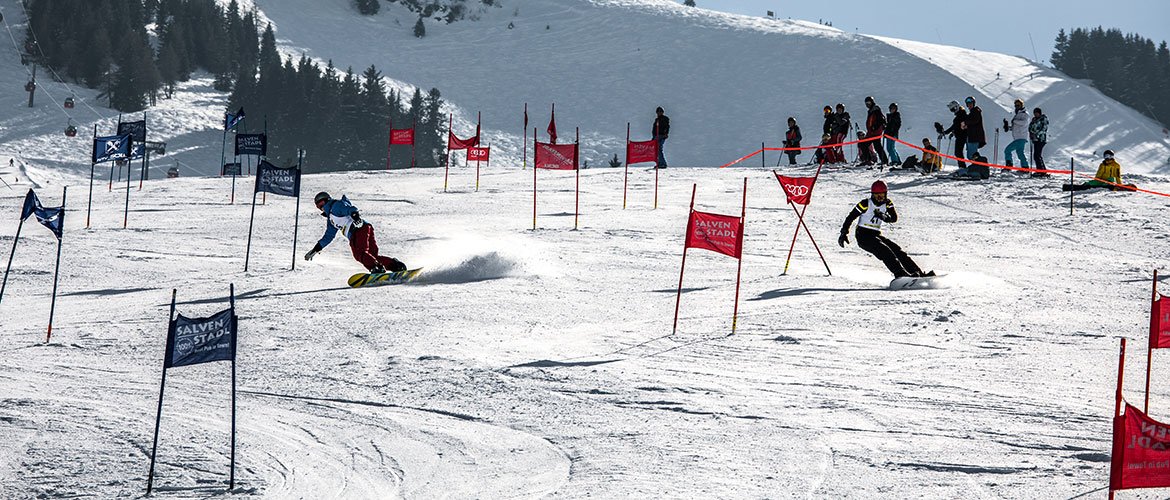 Parallel-Riesentorlauf in der Kategorie Snowboard bei der TASC-UAM 2018