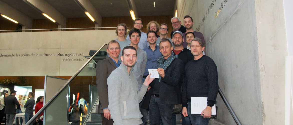Die Projektgruppe nach der offiziellen Übergabe der Projektergebnisse an der FH Kufstein Tirol.