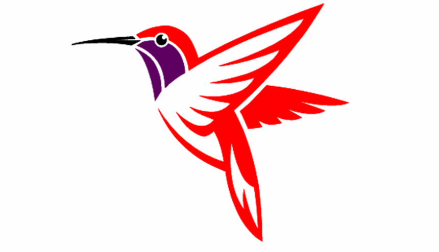 Logo des Studiengangs SKVM - ein stilisierter Kolibri